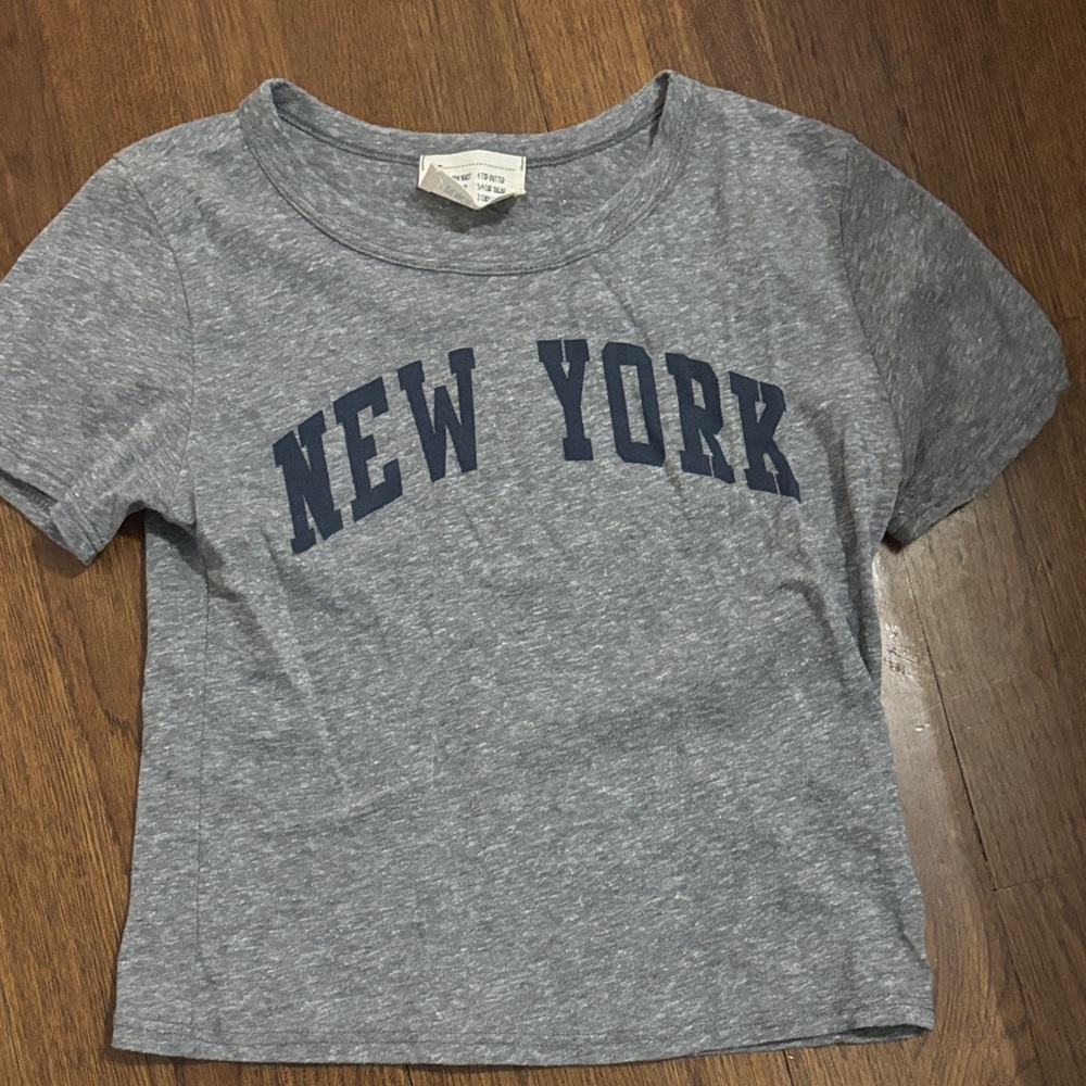 French Pastry Gray 'New York' Kids Shirt